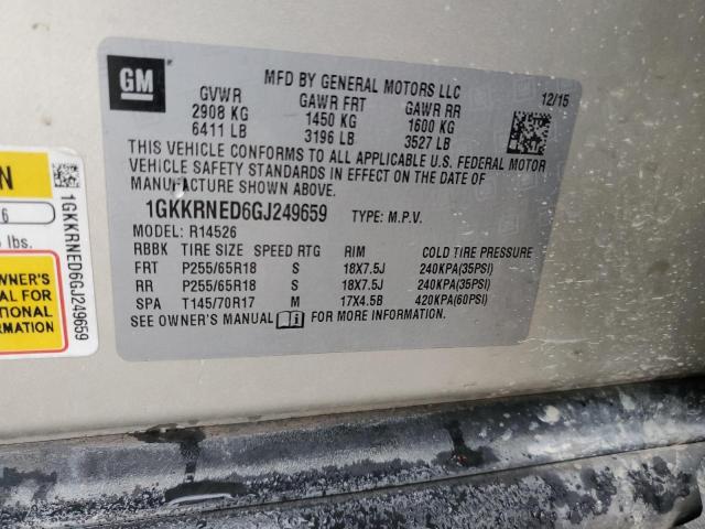 Photo 13 from auction – 2016 GMC ACADIA SLE with VIN 1GKKRNED6GJ249659