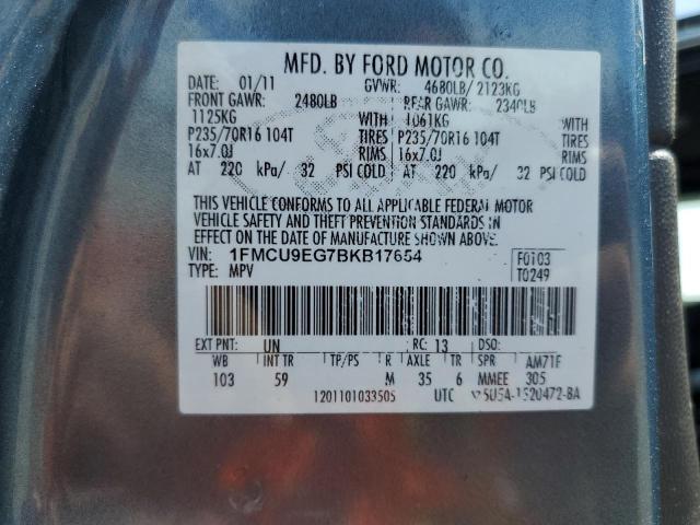 Photo 12 from auction – 2011 FORD ESCAPE LIM with VIN 1FMCU9EG7BKB17654