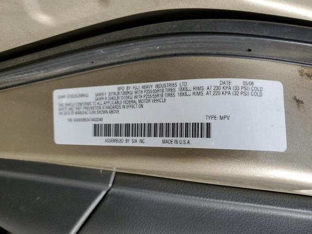 Photo 14 from auction – 2007 SUBARU B9 TRIBECA with VIN 4S4WX86D474402049