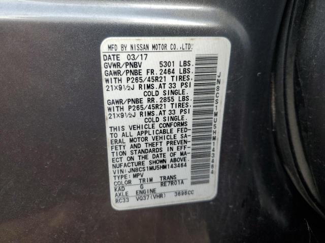 Photo 14 from auction – 2017 INFINITI QX70 with VIN JN8CS1MU5HM143464