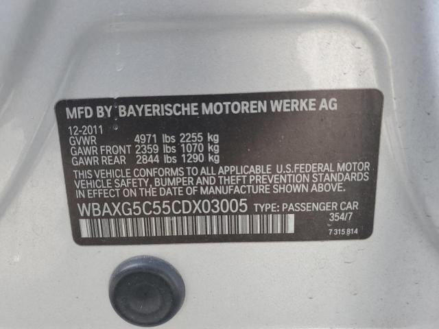 Photo 13 from auction – 2012 BMW 528 I with VIN WBAXG5C55CDX03005