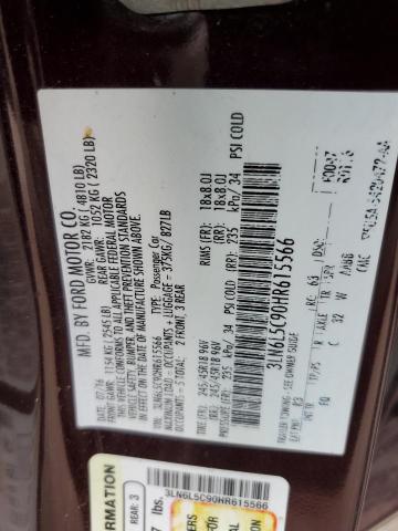 Photo 12 from auction – 2017 LINCOLN MKZ SELECT with VIN 3LN6L5C90HR615566