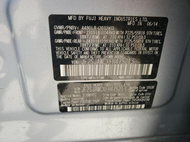 Photo 12 from auction – 2015 SUBARU FORESTER 2 with VIN JF2SJAWCXFH475213