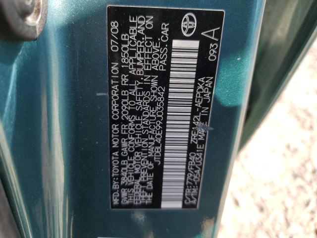 Photo 12 from auction – 2009 TOYOTA COROLLA BA with VIN JTDBL40E99J035842
