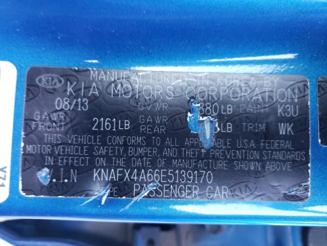 Photo 13 from auction – 2014 KIA FORTE LX with VIN KNAFX4A66E5139170