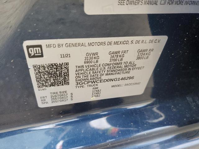 Photo 12 from auction – 2022 CHEVROLET SILVERADO with VIN 3GCPWCED0NG146296