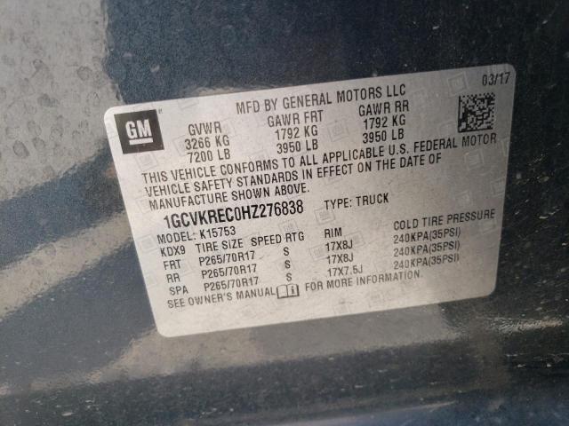 Photo 12 from auction – 2017 CHEVROLET SILVERADO with VIN 1GCVKREC0HZ276838