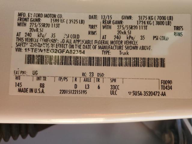 Photo 12 from auction – 2016 FORD F150 SUPER with VIN 1FTEW1EG2GFA82384