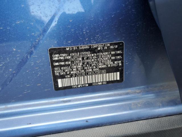 Photo 12 from auction – 2019 SUBARU CROSSTREK with VIN JF2GTAEC8KH208180