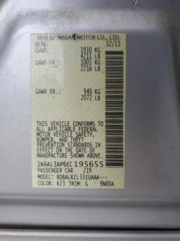 Photo 13 from auction – 2014 NISSAN ALTIMA 2.5 with VIN 1N4AL3AP6EC195655