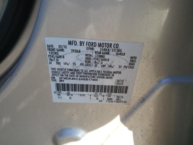 Photo 13 from auction – 2010 FORD EDGE LIMIT with VIN 2FMDK4KC2ABB17455