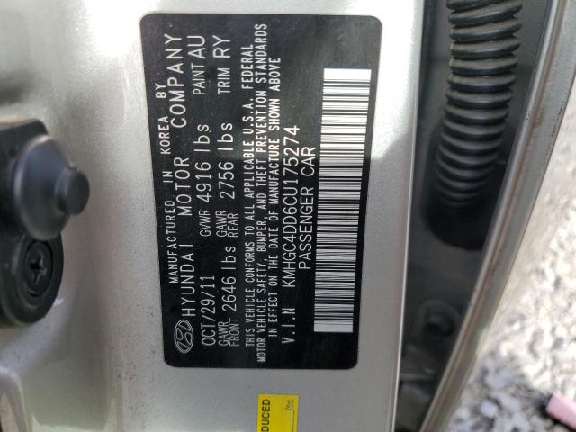 Photo 12 from auction – 2012 HYUNDAI GENESIS 3. with VIN KMHGC4DD6CU175274