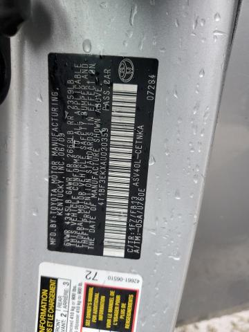 Photo 12 from auction – 2010 TOYOTA CAMRY BASE with VIN 4T1BF3EKXAU020359