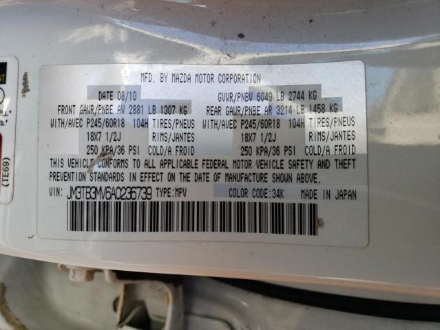 Photo 14 from auction – 2010 MAZDA CX-9 with VIN JM3TB3MV6A0236739