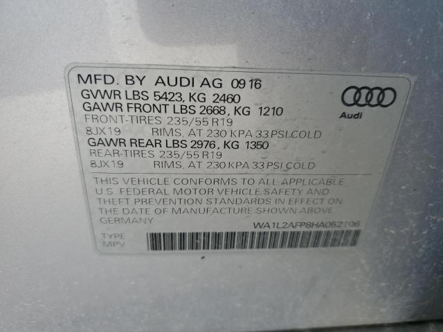 Photo 13 from auction – 2017 AUDI Q5 PREMIUM with VIN WA1L2AFP8HA052106