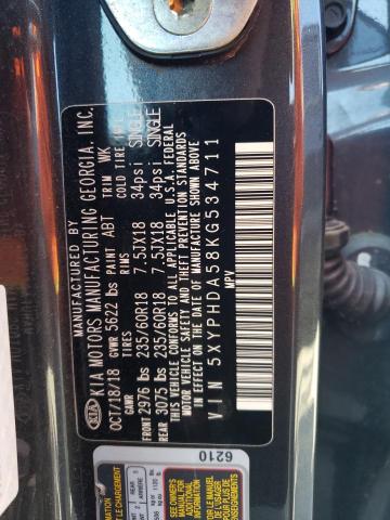 Photo 14 from auction – 2019 KIA SORENTO EX with VIN 5XYPHDA58KG534711