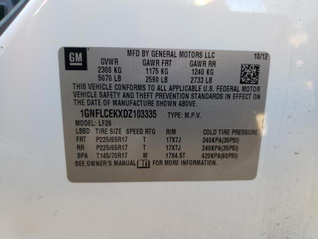 Photo 12 from auction – 2013 CHEVROLET EQUINOX LS with VIN 1GNFLCEKXDZ103335