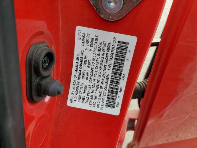 Photo 13 from auction – 2017 HONDA CIVIC LX with VIN 2HGFC2F50HH518926