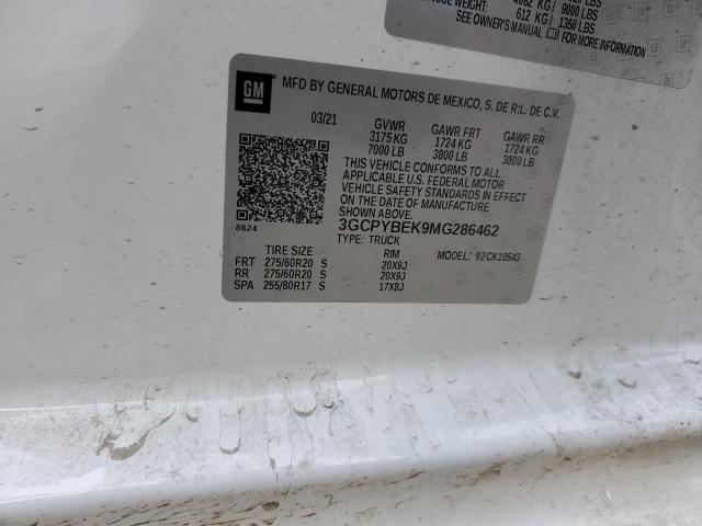 Photo 13 from auction – 2021 CHEVROLET SILVERADO with VIN 3GCPYBEK9MG286462