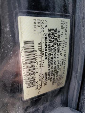 Photo 13 from auction – 2010 NISSAN VERSA S with VIN 3N1CC1AP4AL434709