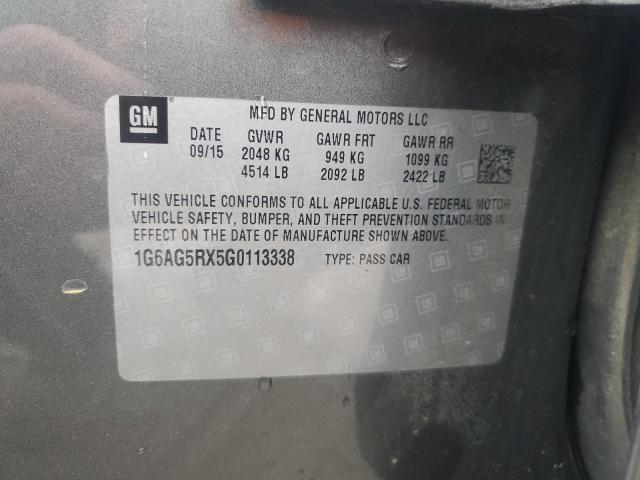 Photo 13 from auction – 2016 CADILLAC ATS with VIN 1G6AG5RX5G0113338