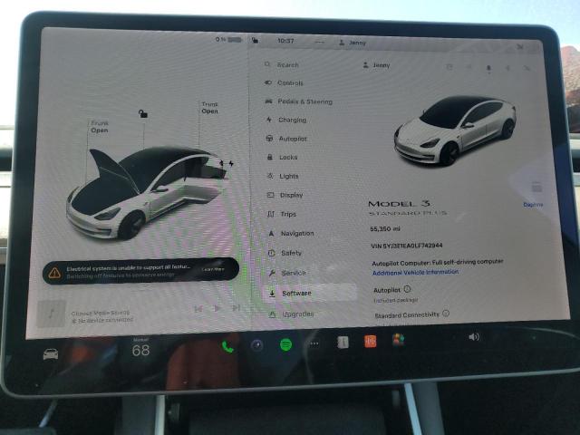 Photo 9 from auction – 2020 TESLA MODEL 3 with VIN 5YJ3E1EA0LF742944