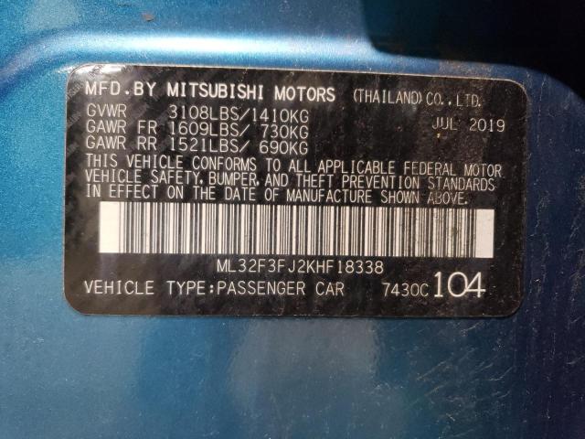 Photo 12 from auction – 2019 MITSUBISHI MIRAGE G4 with VIN ML32F3FJ2KHF18338