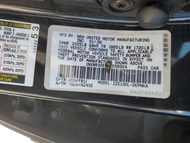 Photo 12 from auction – 2006 TOYOTA COROLLA CE with VIN 1NXBR32E96Z658924