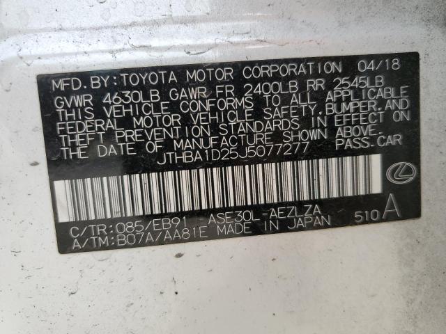 Photo 12 from auction – 2018 LEXUS IS 300 with VIN JTHBA1D25J5077277