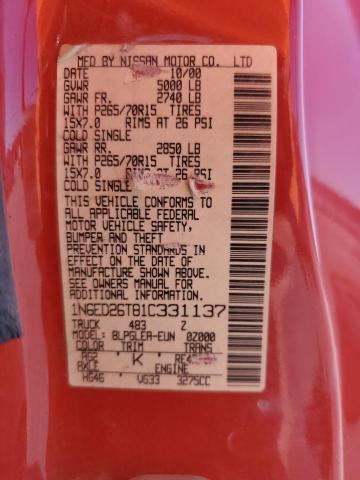 Photo 12 from auction – 2001 NISSAN FRONTIER K with VIN 1N6ED26T81C331137