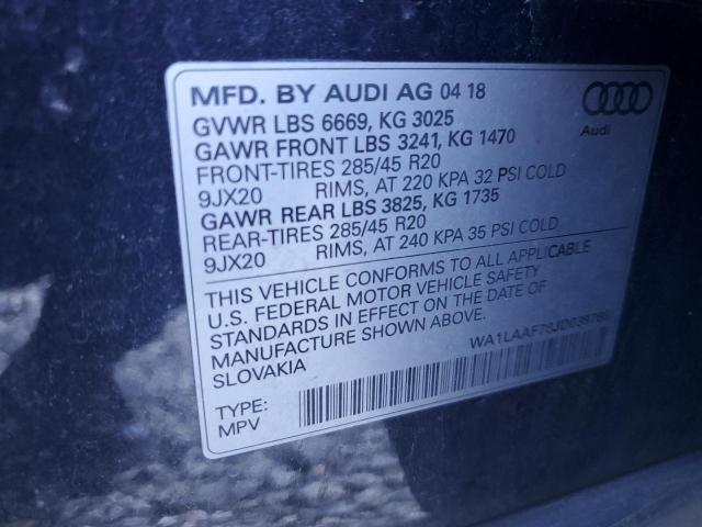 Photo 13 from auction – 2018 AUDI Q7 PREMIUM with VIN WA1LAAF78JD039766