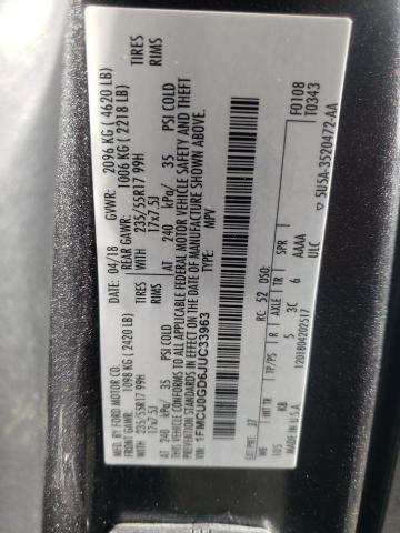 Photo 14 from auction – 2018 FORD ESCAPE SE with VIN 1FMCU0GD6JUC33963