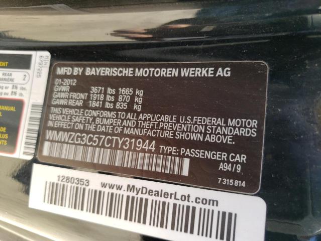 Photo 12 from auction – 2012 MINI COOPER S C with VIN WMWZG3C57CTY31944