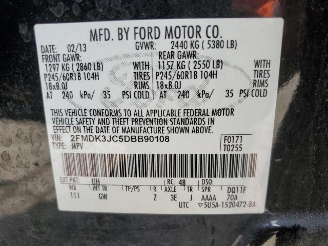 Photo 13 from auction – 2013 FORD EDGE SEL with VIN 2FMDK3JC5DBB90108