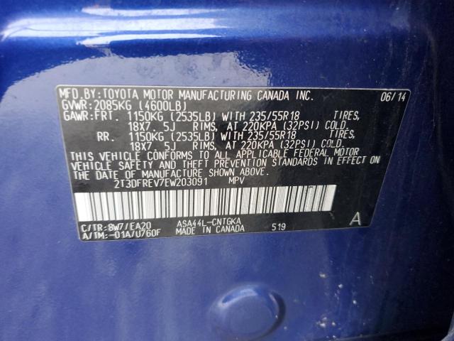 Foto 12 de la subasta – 2014 TOYOTA RAV4 LIMIT con VIN 2T3DFREV7EW203091