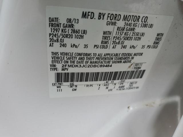 Photo 13 from auction – 2013 FORD EDGE SEL with VIN 2FMDK3JC2DBC89484