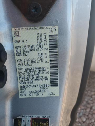 Photo 12 from auction – 2016 NISSAN FRONTIER S with VIN 1N6BD0CT6GN714583