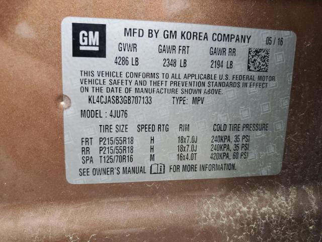 Photo 14 from auction – 2016 BUICK ENCORE with VIN KL4CJASB3GB707133