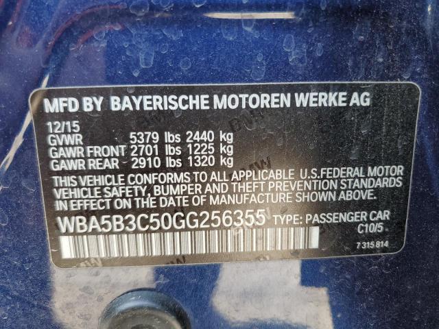 Photo 12 from auction – 2016 BMW 535 XI with VIN WBA5B3C50GG256355