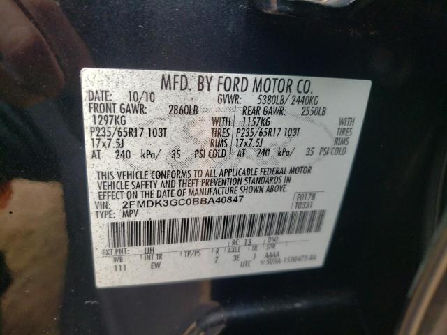 Photo 12 from auction – 2011 FORD EDGE SE with VIN 2FMDK3GC0BBA40847