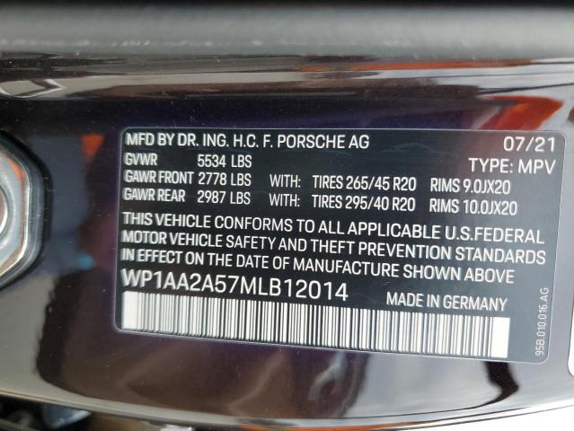 Photo 14 from auction – 2021 PORSCHE MACAN with VIN WP1AA2A57MLB12014