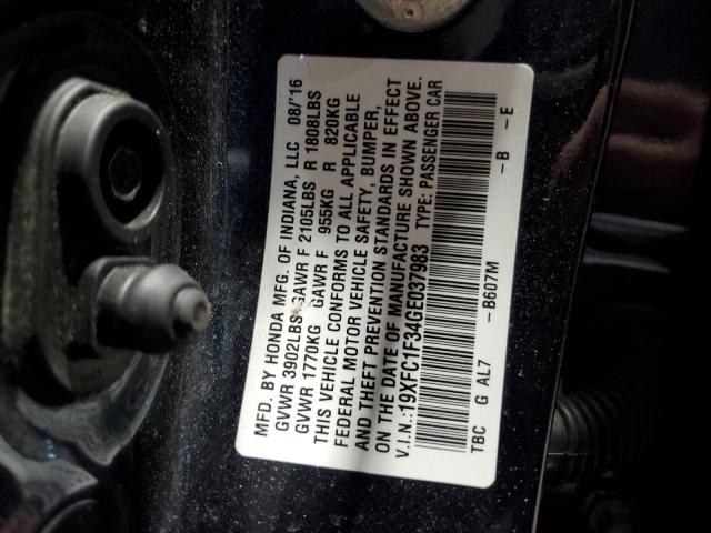 Photo 12 from auction – 2016 HONDA CIVIC EX with VIN 19XFC1F34GE037983