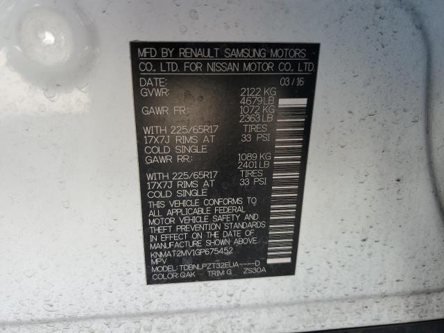 Photo 14 from auction – 2016 NISSAN ROGUE S with VIN KNMAT2MV1GP675452