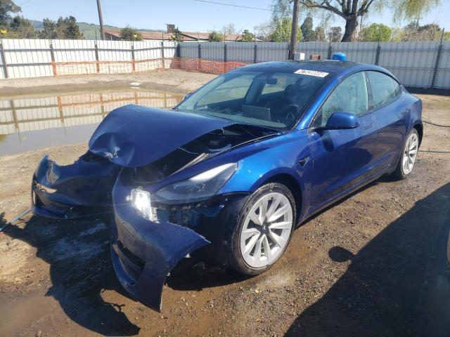 TESLA MODEL 3 2022 with VIN 5YJ3E1EB7NF144202 - Photo from auction