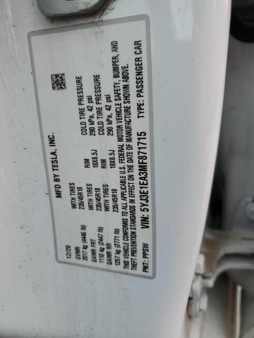 Photo 13 from auction – 2021 TESLA MODEL 3 with VIN 5YJ3E1EA3MF871715