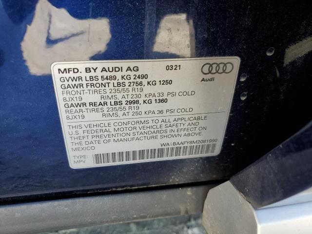 Photo 13 from auction – 2021 AUDI Q5 PREMIUM with VIN WA1BAAFY8M2081990