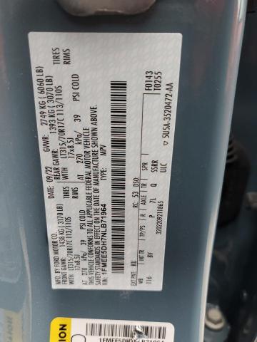 Photo 13 from auction – 2022 FORD BRONCO BAS with VIN 1FMEE5DH7NLB71964