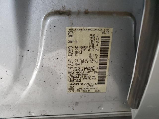 Photo 12 from auction – 2019 NISSAN FRONTIER S with VIN 1N6AD0ER7KN770778
