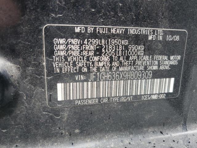 Photo 12 from auction – 2009 SUBARU IMPREZA OU with VIN JF1GH636X9H809309