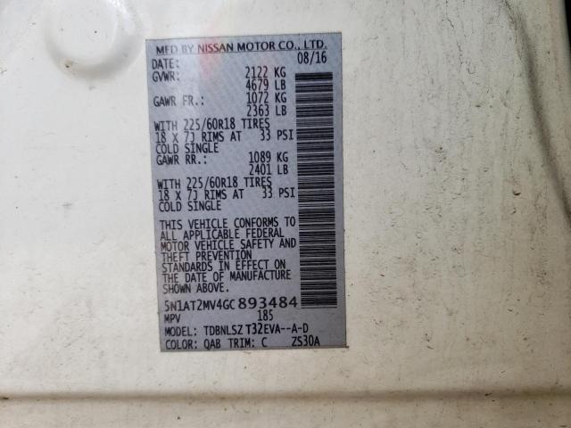 Photo 13 from auction – 2016 NISSAN ROGUE S with VIN 5N1AT2MV4GC893484